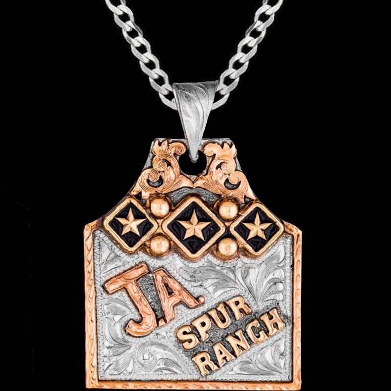 Butterscotch Cow Tag Necklace